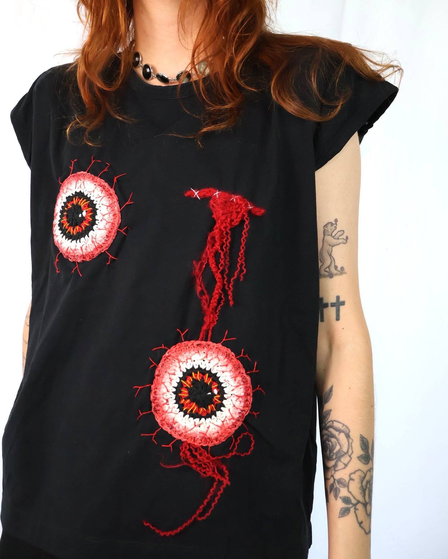 My Eyes are Bl0odshot Upcycled Top