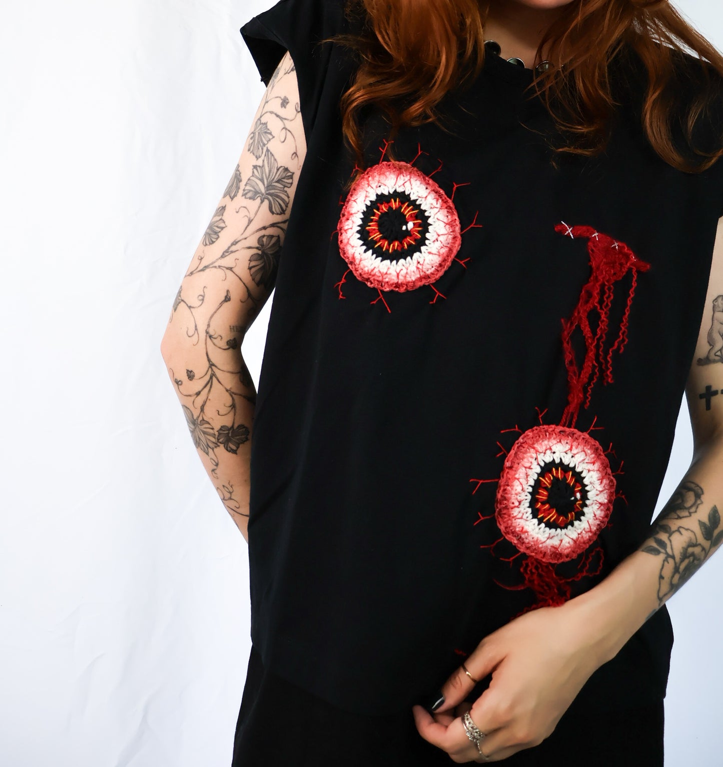 My Eyes are Bl0odshot Upcycled Top