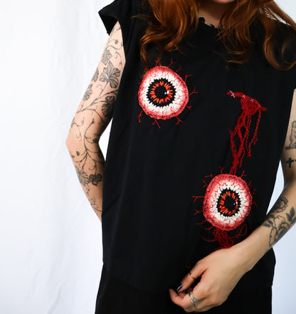 My Eyes are Bl0odshot Upcycled Top