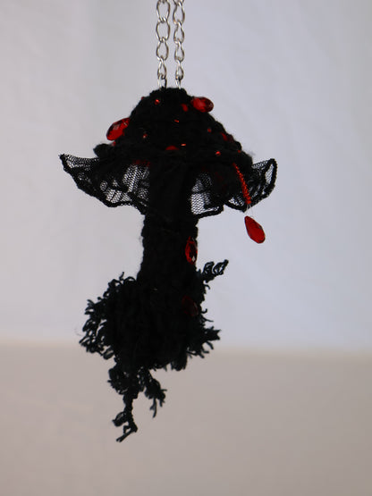 Crimson Mushroom Keychain
