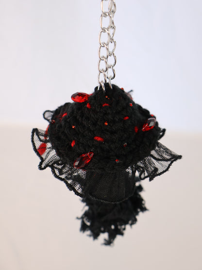 Crimson Mushroom Keychain