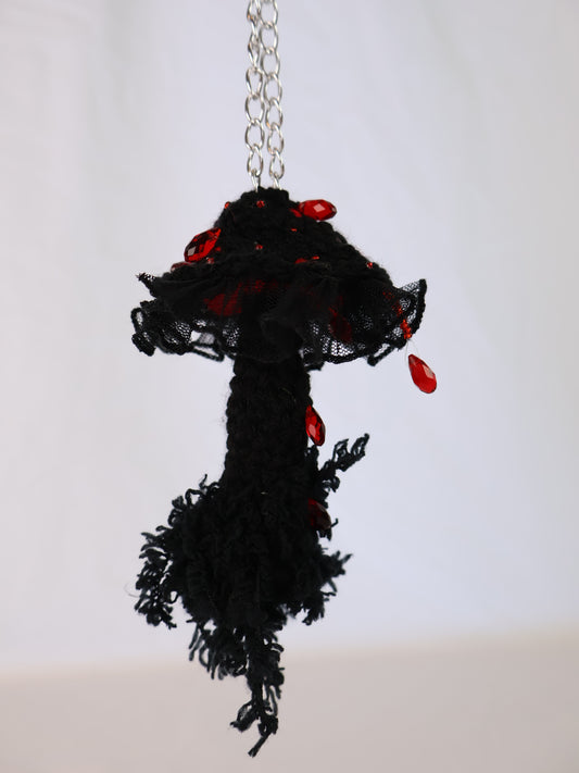 Crimson Mushroom Keychain