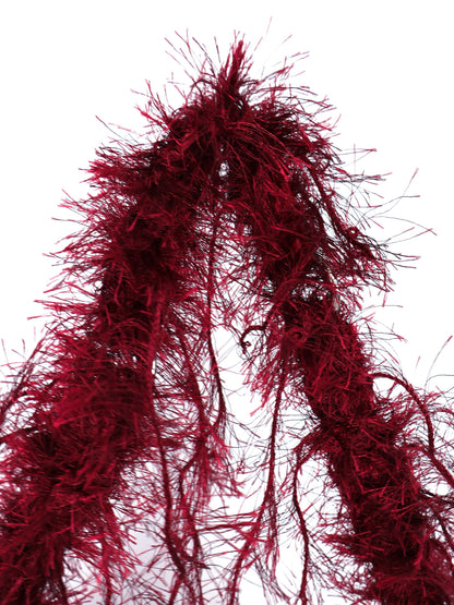 Burgundy Fringe Upcycled Bag
