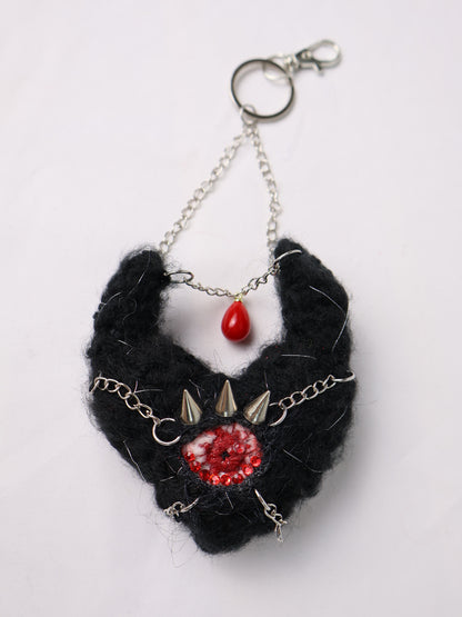 Devil Black Heart Keychain