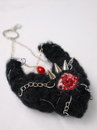 Devil Black Heart Keychain