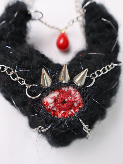 Devil Black Heart Keychain