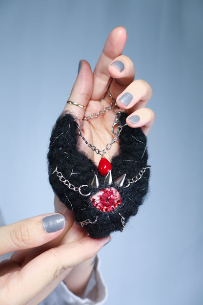 Devil Black Heart Keychain