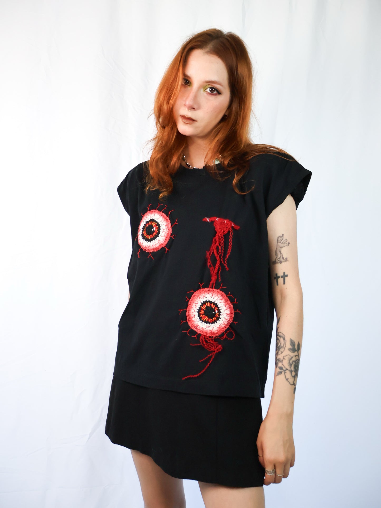 My Eyes are Bl0odshot Upcycled Top
