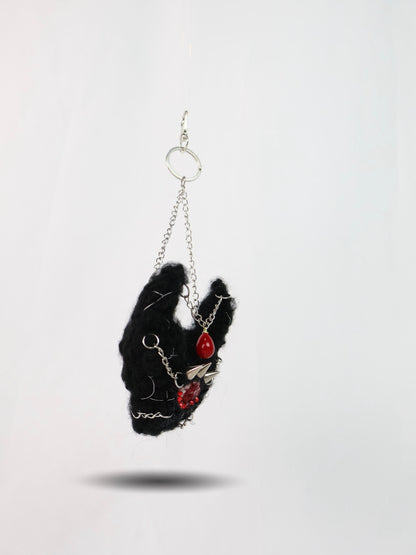 Devil Black Heart Keychain